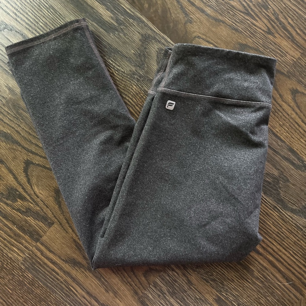 Fabletics 3/4 length gray athletic leggings